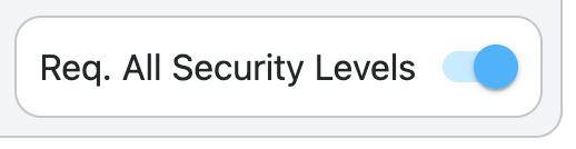 Type selection toggle with options 'All' and 'Any'